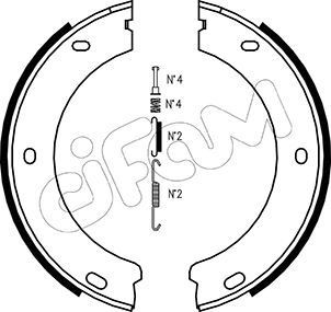 CIFAM Handbromsbackar 153-325K CIFAM 153-325K Handbromsbackar Jaguar XJS Cabriolet original