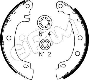 CIFAM Sada brzdových čeľustí 153-353 153-353 Brzdové čeluste HYUNDAI SANTA FE CIFAM
