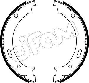 CIFAM Jarrukenkäsarja, seisontajarru 153-361 OPEL Käsijarrun jarrukengät CIFAM 153-361