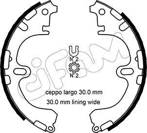 CIFAM Jeu de mâchoires de frein 153-433 153-433 Kit mâchoires de frein TOYOTA HIACE CIFAM