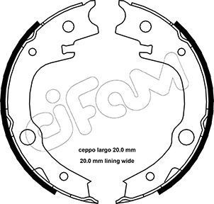 CIFAM Ganasce freno a mano 153-443 153-443 costo Ganasce freno a mano NISSAN TIIDA CIFAM