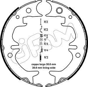 CIFAM Piduriklotside komplekt, seisupidur 153-444K Käsipidur CIFAM Toyota COROLLA 153-444K