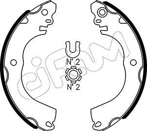 CIFAM Bremsesko sett 153-509 Bremsesko sett CIFAM PICK UP 153-509 billige