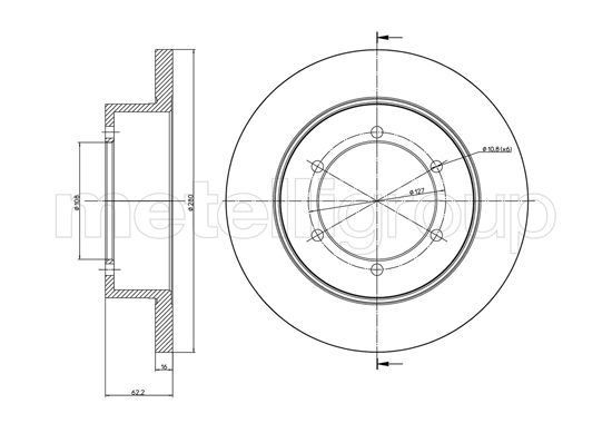 CIFAM Remschijf 800-1109C Honda CR-Z Remschijf CIFAM 800-1109C