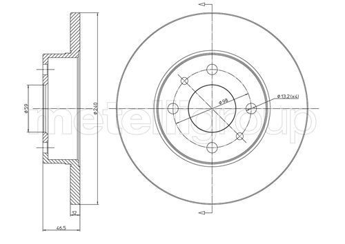 CIFAM Disco freno 800-156 CIFAM 800-156 Disco freno INNOCENTI Elba (146) 1.4 i.e. (146EN, 146EQ) 67 CV 1994