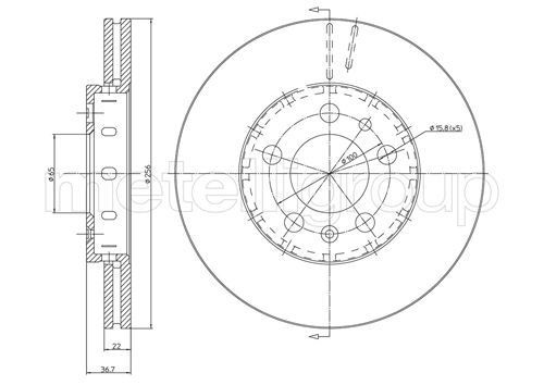 CIFAM Δισκόπλακα 800-390C 800-390C Δίσκοι φρένων SKODA FAVORIT CIFAM