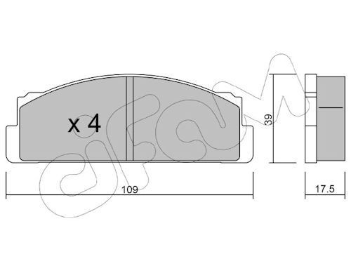 CIFAM Brzdové doštičky/platničky 822-001-0 CIFAM 822-001-0 Brzdová platnička 850 Sedan cena