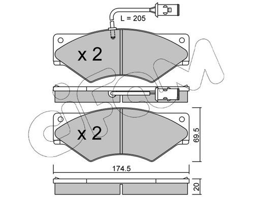 CIFAM Pastilhas de travão 822-054-2 CIFAM 822-054-2 Jogo de pastilhas para travão de disco Accord I Sedan (SJ, SY) preço