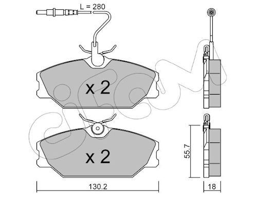 CIFAM Bremseklosser 822-142-0 CIFAM 822-142-0 Bremsekloss-sett DAEWOO Lublin Van billige