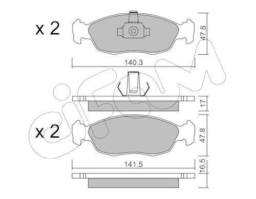 CIFAM Brake pad set 822-156-1 CITROЁN XM CIFAM brake pads 8221561