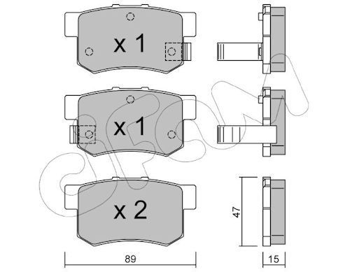 CIFAM Kit pastiglie freni 822-173-0 822-173-0 Pastiglie dei freni HONDA S2000 CIFAM costo