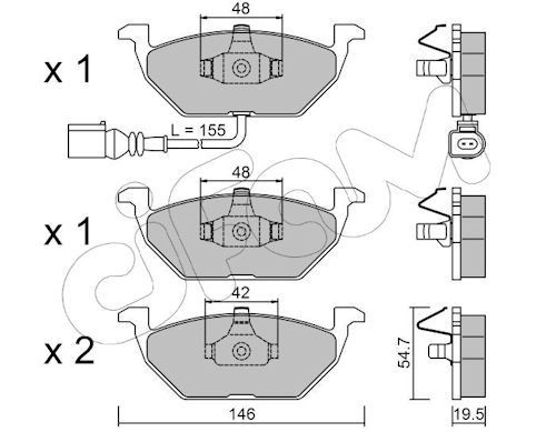 CIFAM Kit pastiglie freni 822-211-2 822-211-2 costo Pastiglie dei freni CIFAM AUDI Q5