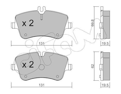 CIFAM Pastilhas de travão 822-342-0 822-342-0 Pastilhas FORD USA EDGE CIFAM