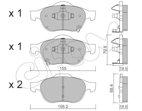 CIFAM Jarrupalat, levyjarru 822-448-0 822-448-0 CIFAM Jarrupalat TOYOTA STARLET