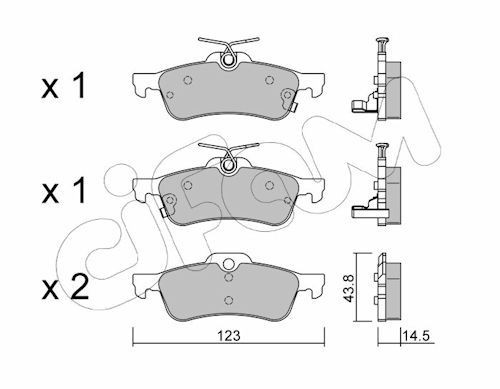 CIFAM Τακάκια φρένων 822-556-1 Τακάκια δισκόφρενων TOYOTA CIFAM 822-556-1