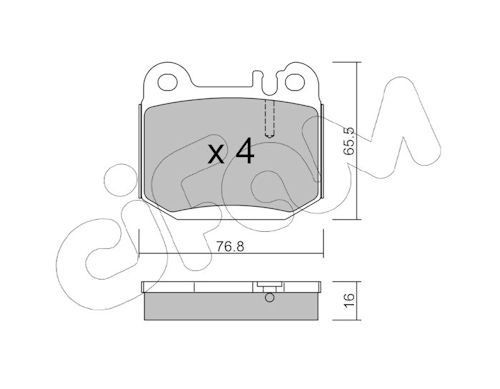 CIFAM Plaquettes de frein 822-564-0 Mercedes-Benz Classe E Freins, plaquettes de freins CIFAM 822-564-0