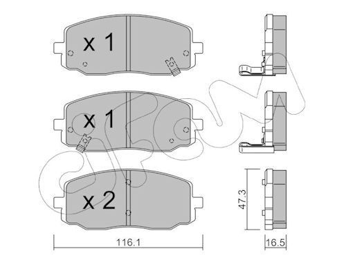 CIFAM Brake pad set 822-629-0 Hyundai ix55 CIFAM brake pads 8226290