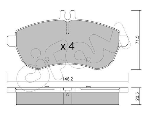 CIFAM Brake pad set 822-665-0 MERCEDES-BENZ R-Class CIFAM brake pads 8226650