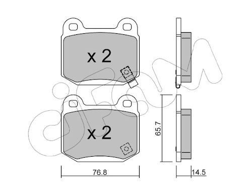 CIFAM Brake pad set 822-739-0 822-739-0 CIFAM brake pad set for MITSUBISHI