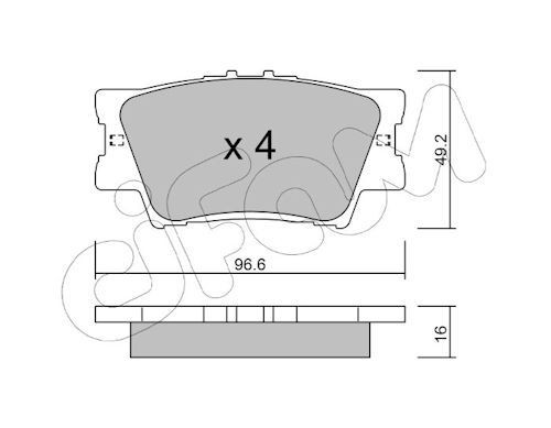 CIFAM Piduriklotsid 822-749-0 Piduriklotsid CIFAM Toyota COROLLA 822-749-0