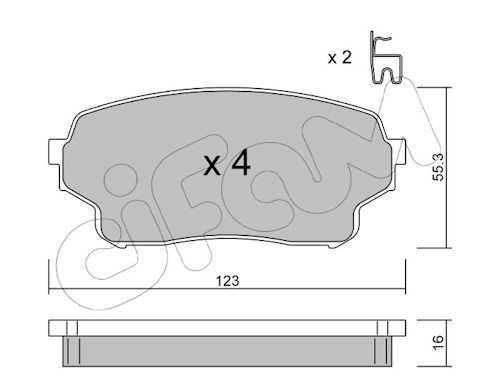 CIFAM Bromsbelägg 822-765-0 822-765-0 Bromsbelägg CIFAM SUZUKI KIZASHI