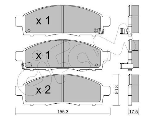CIFAM Brake pad set 822-791-1 822-791-1 CIFAM brake pads for MITSUBISHI