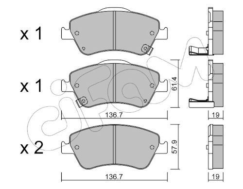CIFAM Plaquettes de frein 822-794-0 822-794-0 Plaquettes de frein TOYOTA STARLET CIFAM