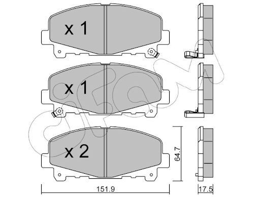CIFAM Brake pad set 822-867-0 HONDA FR-V CIFAM brake pads 8228670