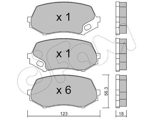 CIFAM Brake pad set 822-874-0 MITSUBISHI CIFAM disk pads 822-874-0