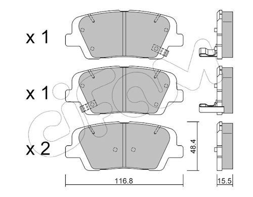 CIFAM Brake pad set 822-901-0 822-901-0 CIFAM brake pads for HYUNDAI ix55