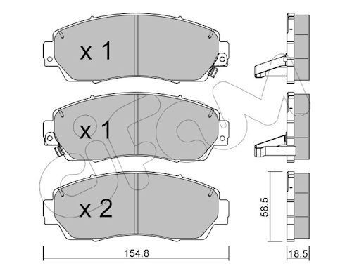 CIFAM Kit pastiglie freni 822-903-0 822-903-0 costo Pastiglie dei freni CIFAM HONDA S2000