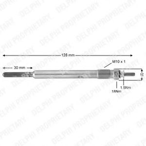 DELPHI Bougie de préchauffage HDS378 HDS378 Bougie de préchauffage DELPHI VOLKSWAGEN LT