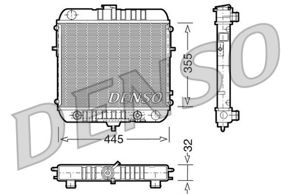 DENSO Ψυγείο, ψύξη κινητήρα DRM20073 DENSO DRM20073 γνήσια Ψυγειο νερου Rekord E1 Sedan κόστος