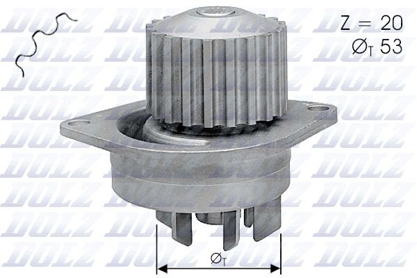 DOLZ Vattenpump C111 pris Vattenpumpar Peugeot 7D, N3, N5 C111 DOLZ