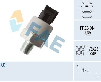 Interruptor de pressão do óleo FAE 12549 FAE 12549: Conector de pressão de óleo motor Subaru IMPREZA 2005