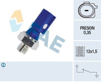 Oliedruksensor FAE 12841 FAE 12841 Oliedrukschakelaar MERCEDES-BENZ A-Klasse 2008