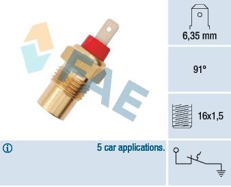 FAE Temperatuurschakelaar, koelmiddelwaarschuwingslamp 35101 FAE 35101 originele Thermoschakelaar radiateurventilator Kia Sportage QL kosten