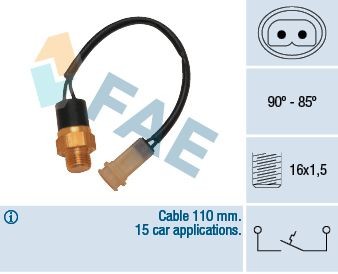 FAE Temperaturkontakt, kølerventilator 36100 FAE 36100 Nissan Sunny N14 Temperaturkontakt kølerventilator originale pris