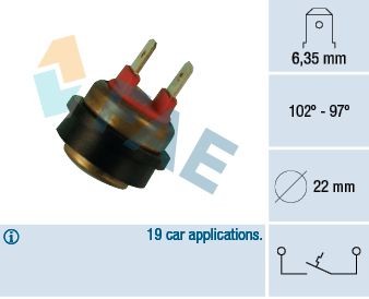 FAE Interrupteur de température, ventilateur de radiateur 36290 FAE 36290 Interrupteur de température ventilateur de radiateur Honda Civic EM2 prix