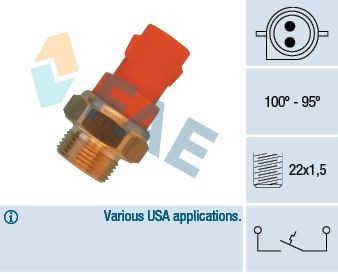 Termoslēdzis, Radiatora ventilators FAE 36340 FAE 36340: Termoslēdzis radiatora ventilators Ford FIESTA 2003