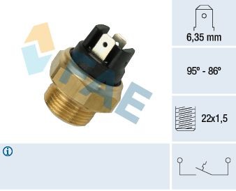 FAE Temperaturkontakt, kølerventilator 37330 Temperaturkontakt kølerventilator FAE EV6 37330 billig