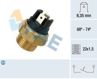 FAE Teplotný spínač ventilátora chladenia 37420 FAE 37420 Teplotný spínač ventilátora chladenia Alfa Romeo Alfetta 116 originálne cena