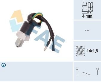 FAE Lüliti, tagurdustuli 41260 41260 Lüliti tagurdustuli OPEL CORSA FAE