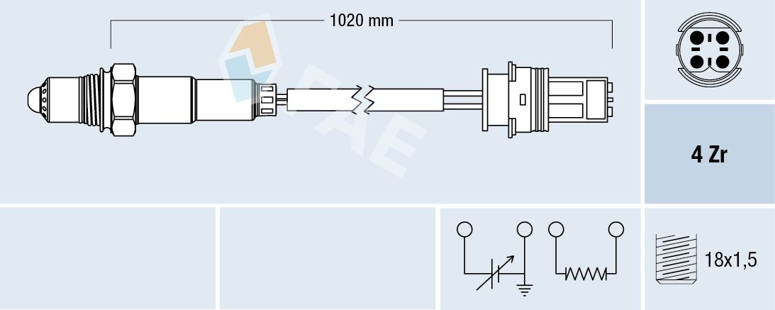 FAE Lambda sensor 77271 77271 FAE lambda sensor for MERCEDES-BENZ GLS