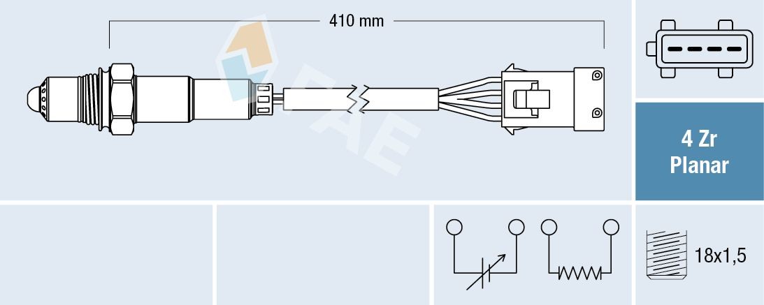 FAE Lambdasonde 77282 Oxygen Sensor FAE 2CV 77282 günstig