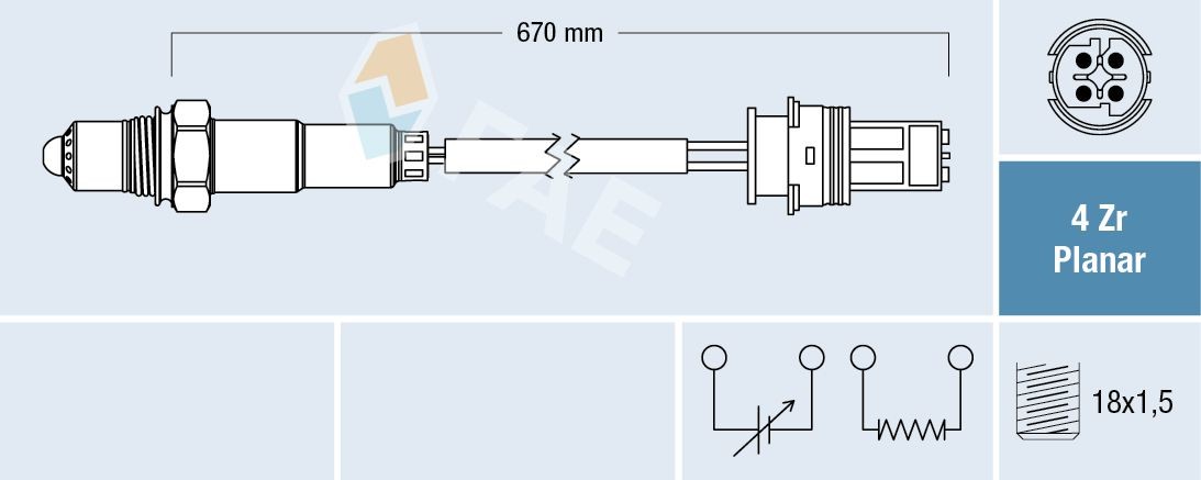 FAE Lambda sensor 77328 77328 FAE lambda sensor for MERCEDES-BENZ GLS