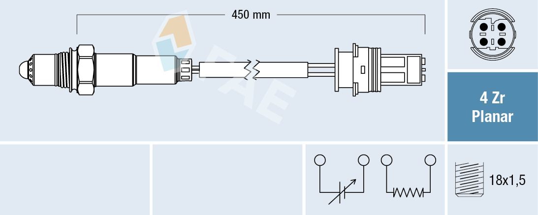 FAE Sonde lambda 77332 Mercedes-Benz VITO Sonde échappement FAE 77332