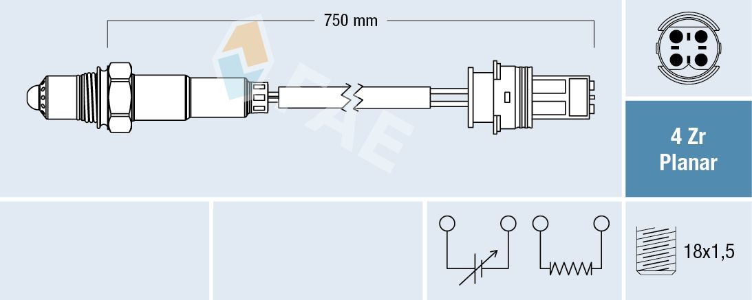 FAE Lambda sonda 77334 Lambda sonda FAE Mercedes-Benz CLA 77334