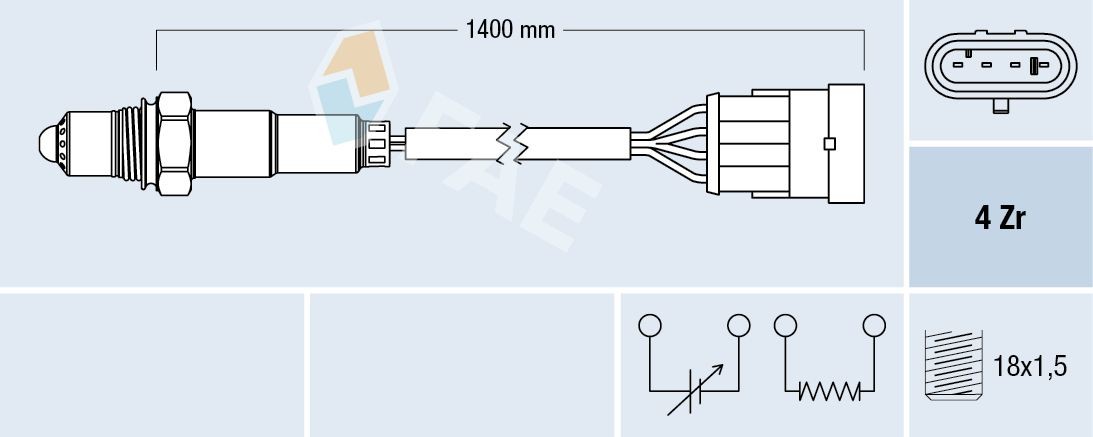 FAE Sonda lambda 77364 77364 costo Sonda lambda FIAT 127 FAE