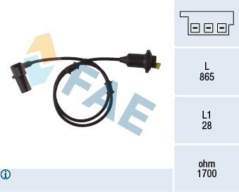 FAE Wielsnelheidssensor (ABS) 78082 Mercedes-Benz VARIO Abs sensor FAE 78082